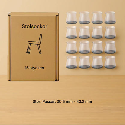 StolSokker™ - Den bästa ljuddämpande skydden för ditt golv!